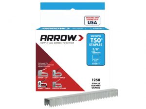 T50 Staples 10mm (3/8in) Box 1250 ARRT5038S