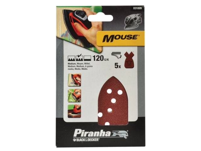 X31009 Mouse Sanding Sheets 120g (Pack 5) B/DX31009 - Image 2