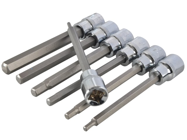 Extra Long 3/8in Square Drive Hex Bit Sockets 7Piece B/S01516 - Image 3