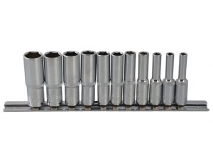 Deep Socket Set of 11 Metric 1/4in Square Drive B/S01540