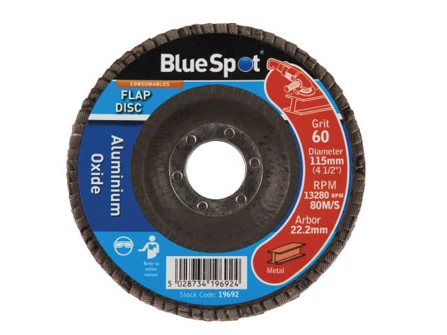 Sanding Flap Disc 115mm 60 Grit B/S19692