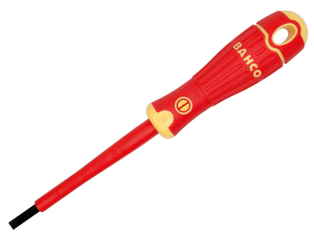 BAHCOFIT Insulated Screwdriver Slotted Tip 4.0 x 100mm BAH196040100