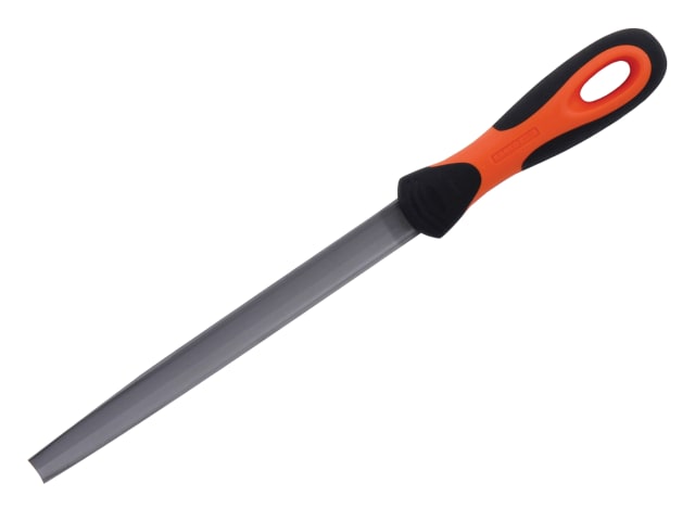 Handled Half-Round Bastard Cut File 1-210-08-1-2 200mm (8in) BAH21081H