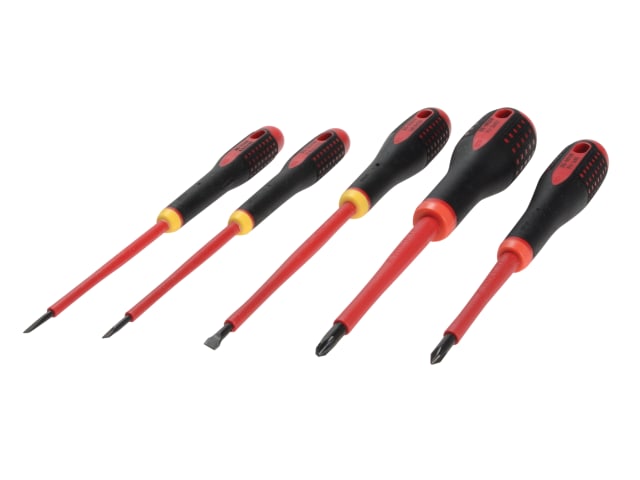 BE-9881S Insulated ERGO Screwdriver Set - 5 Piece SL/PH BAH9881S - Image 2