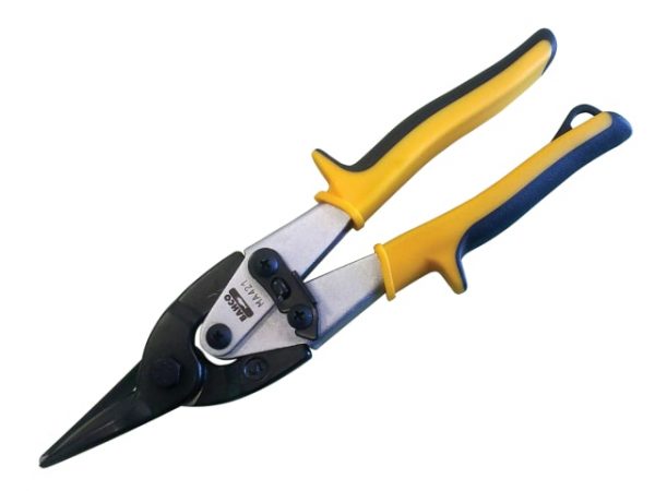 MA421 Yellow/Blue Aviation Compound Snips Straight Cut 250mm (10in) BAHMA421