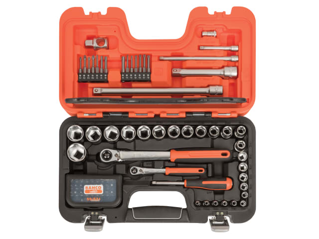 SL79 Slim Socket Set of 79 Metric 1/4in & 1/2in Drive BAHSL79