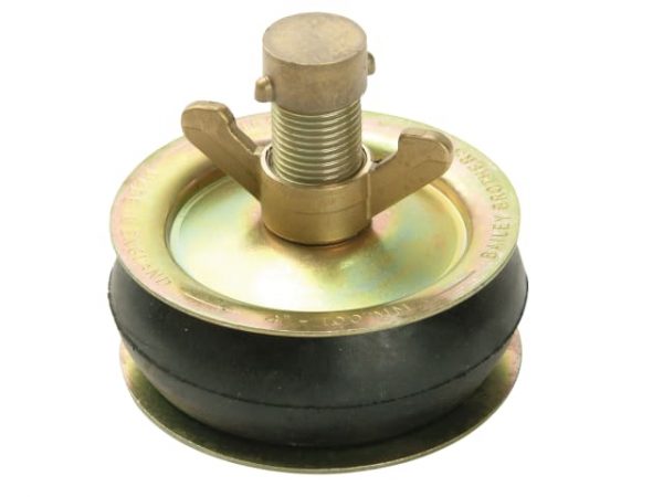 2416 Drain Test Plug 100mm (4in) - Brass Cap BAI2416