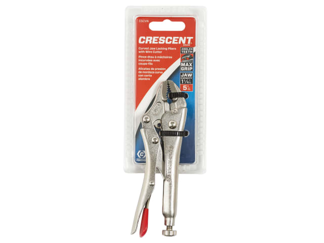 Curved Jaw Locking Pliers with Wire Cutter 127mm (5in) CREC5CVN - Image 2