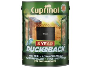 Ducksback 5 Year Waterproof for Sheds & Fences Black 5 litre CUPDBBL5L