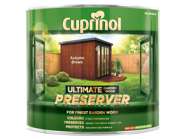 Ultimate Garden Wood Preserver Autumn Brown 1 litre CUPGWPREAB1L
