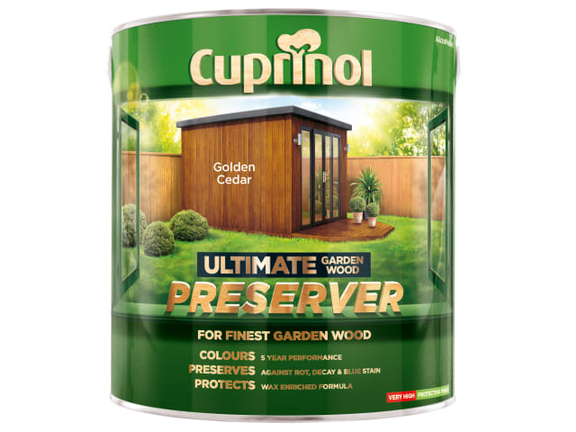 Ultimate Garden Wood Preserver Golden Cedar 4 litre CUPGWPREGC4L