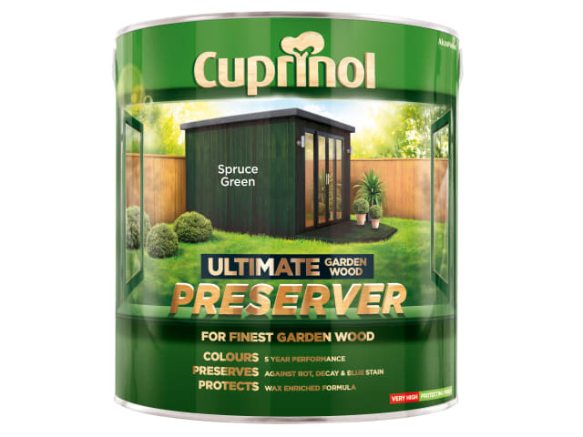 Ultimate Garden Wood Preserver Spruce Green 4 litre CUPGWPRESG4L