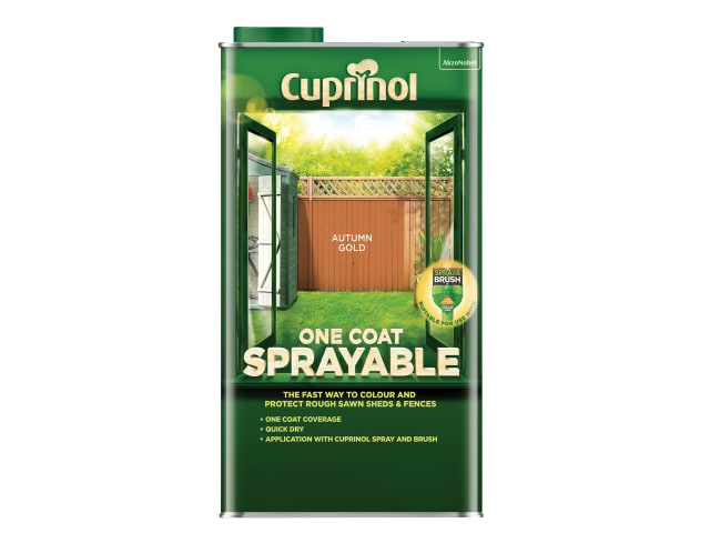 One Coat Sprayable Fence Treatment Autumn Gold 5 litre CUPNSFTAG5L