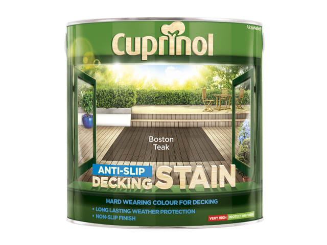 Anti-Slip Decking Stain Boston Teak 2.5 litre CUPUTDSBT25L