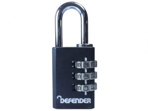 Black Die-Cast Combination Padlock 30mm DEFCOMBI30