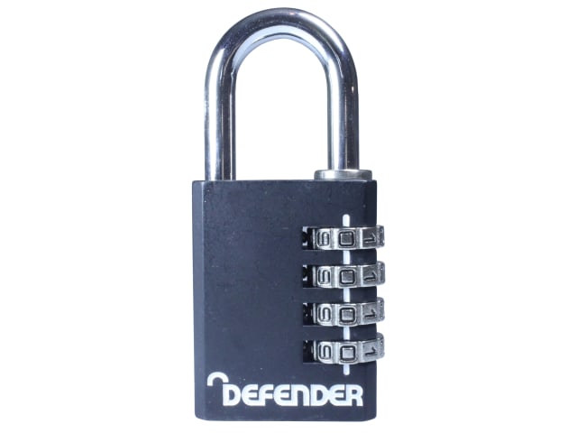 Black Die-Cast Combination Padlock 40mm DEFCOMBI40
