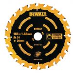 Cordless Extreme Framing Circular Saw Blade 165 x 20mm x 24T DEWDT10624QZ