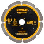 Extreme PCD Fibre Cement Saw Blade 216 x 30mm x 8T DEWDT1473QZ