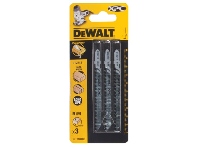 XPC Bi-Metal Wood Jigsaw Blades Pack of 3 T101DF DEWDT2218QZ - Image 3