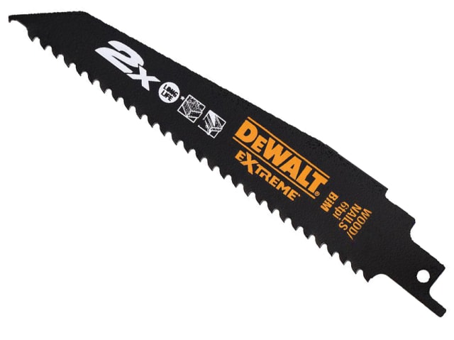 2X Life Wood & Nail Reciprocating Blade 228mm x 6 TPI Pack of 5 DEWDT2307LQZ