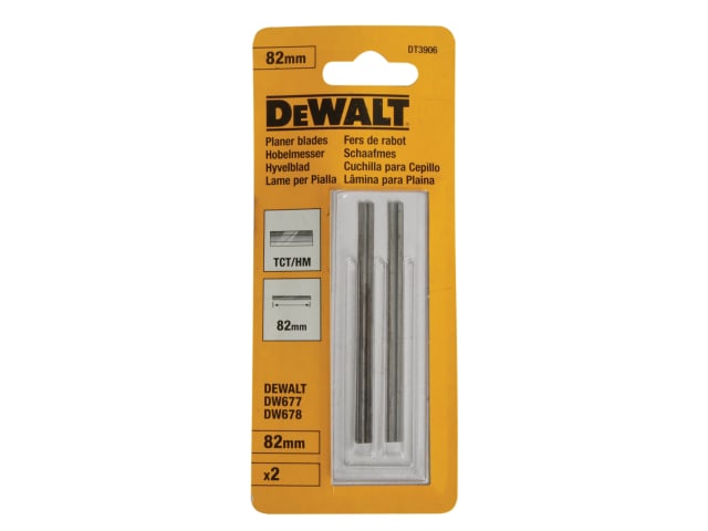 DT3906 TCT Reversible Planer Blades 82mm (Pack 2) DEWDT3906QZ