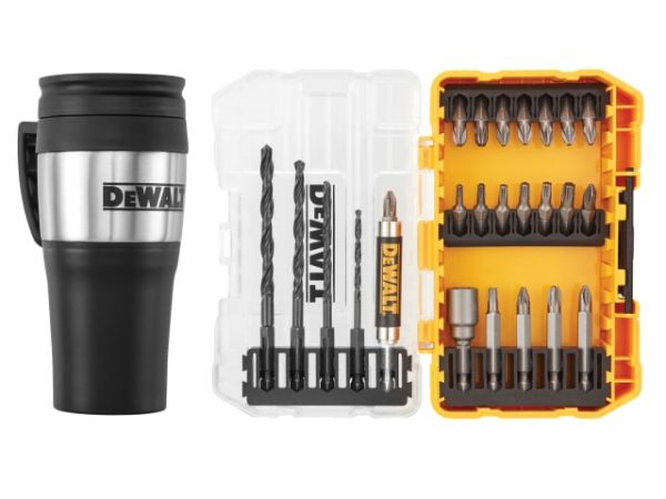 DT70706 Drill Drive Set -  25 Piece + Mug Display of 4 DEWDT70706M