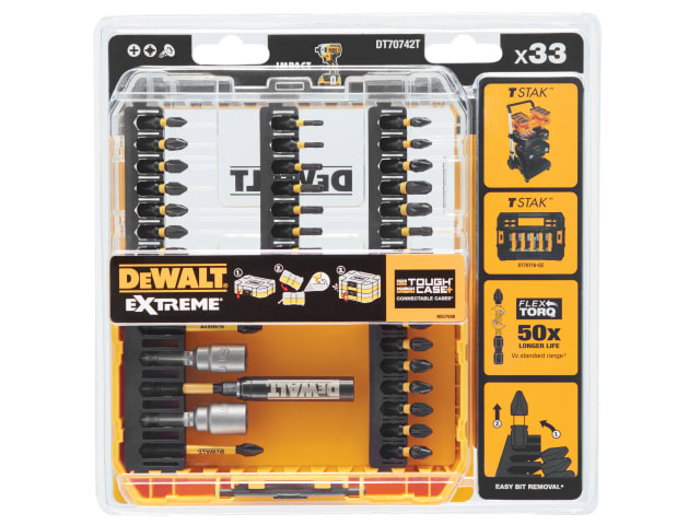 DT70742T FLEXTORQ Screwdriving Set - 33 Piece DEWDT70742T - Image 3