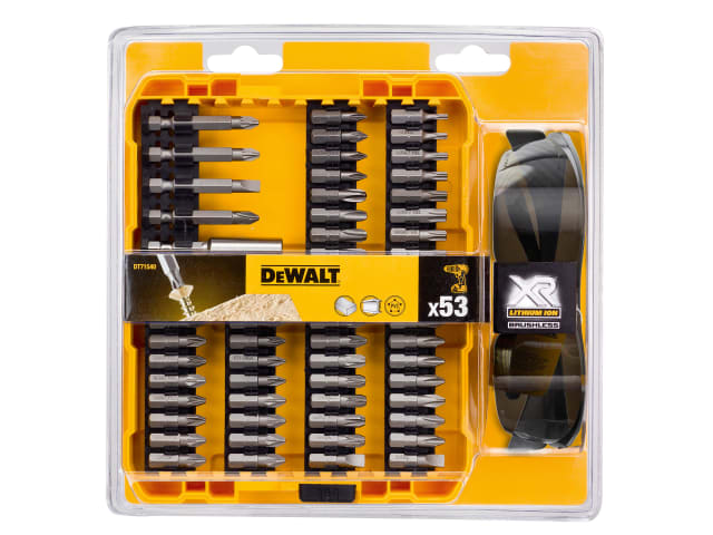 DT71540 High-Performance Screwdriving Bit Set - 53 Piece + Safety Glasses DEWDT71540QZ - Image 2