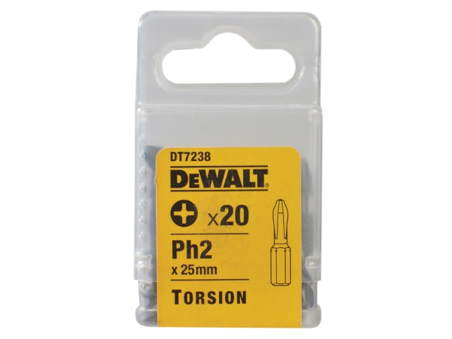 DT7238 Torsion Bits PH2 x 25mm (Pack 20) DEWDT7238QZ - Image 2