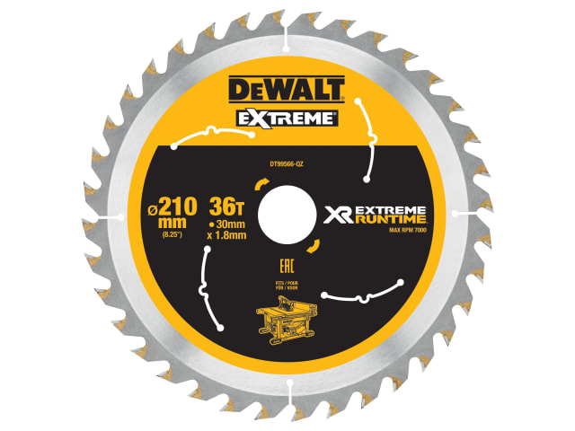 FlexVolt XR Table Saw Blade 210 x 30mm x 36T DEWDT99566QZ