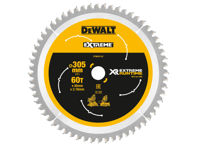 FlexVolt XR Mitre Saw Blade 305 x 30mm x 60T DEWDT99575QZ