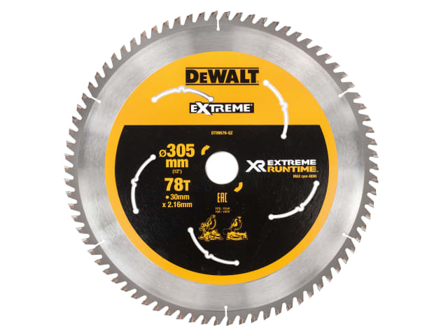 FlexVolt XR Mitre Saw Blade 305 x 30mm x 78T DEWDT99576QZ