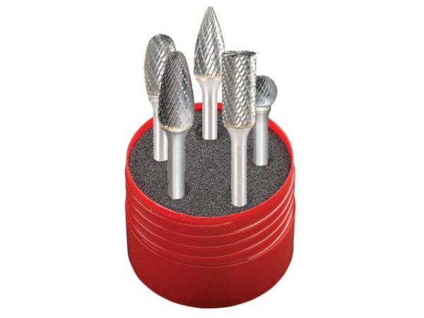 Solid Carbide Rotary Burr Cylindrical Set 5 Piece DOR88001