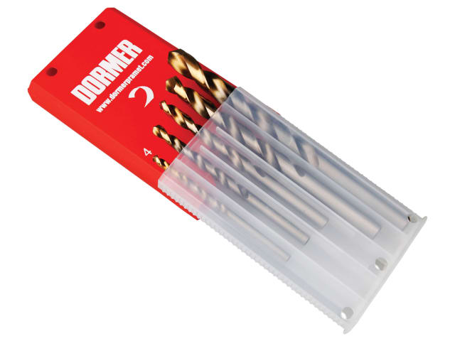 A08910 Set A002 HSS TiN Coated Jobber Drill Set of 5 4.0-10.0 DORA08910