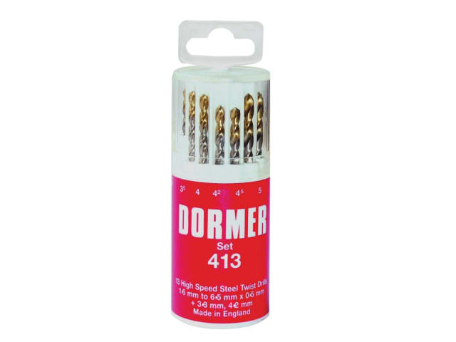 A094 No.419 HSS TiN Coated Drill Set of 19 1.00mm-10.00mm x 0.5mm DORA094419