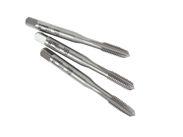 E500 HSS Coarse Tap Straight Flute 3mm Set of Three DORE50030SET