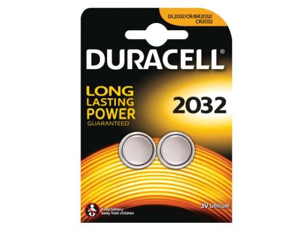 CR2032 Coin Lithium Battery (Pack 2) DURCR2032