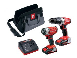 Power X-Change Combi & Impact Driver Twin Pack 18V 2 x 2.0Ah Li-ion EINPXTWIN2