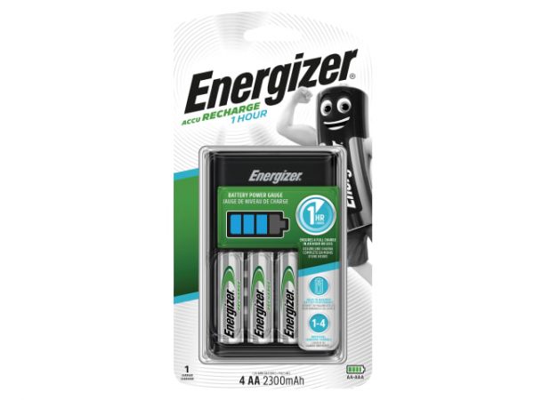 1 Hour Charger plus 4 x AA 2300 mAh Batteries ENG1HOUR