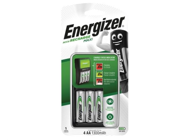 Maxi Charger plus 4 x AA 1300 mAh Batteries ENGCOMPAC