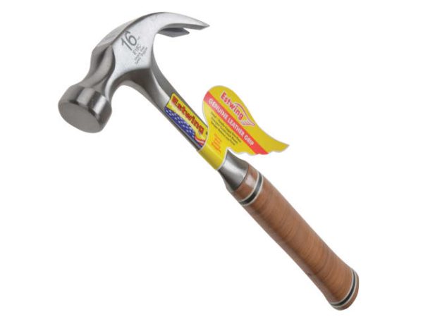 E16C Curved Claw Hammer - Leather Grip 450g (16oz) ESTE16C