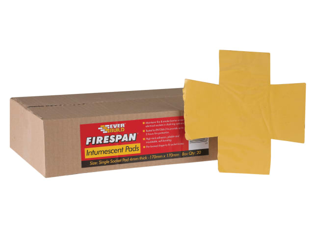 Firespan Intumescent Single Socket Pad (Box 20) EVBFSPANSNGL