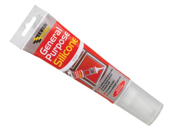 General Purpose Easi Squeeze Silicone Sealant White 80ml EVBGPSESQWH