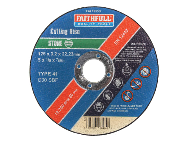 Stone Cut Off Disc 125 x 3.2 x 22.23mm FAI1253S