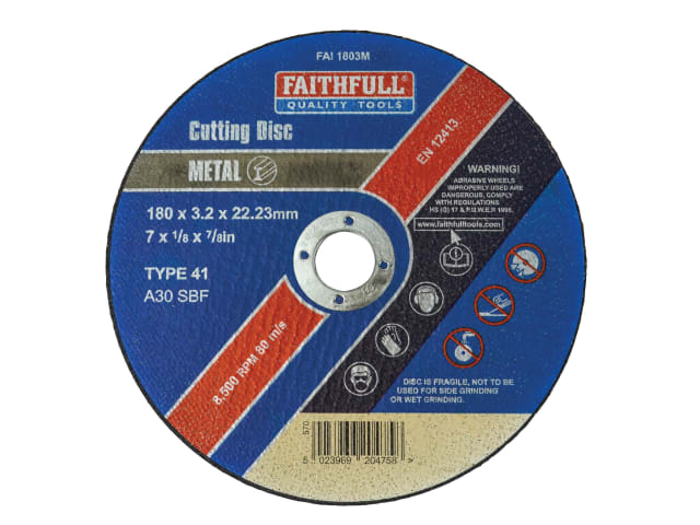 Metal Cut Off Disc 180 x 3.2 x 22.23mm FAI1803M