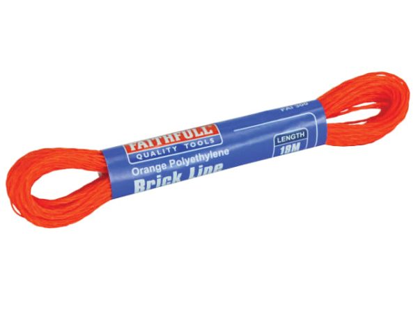 300 Polyethylene Brick Line 18m (59ft) Orange (Box of 12) FAI300