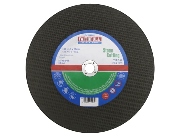 Stone Cut Off Disc 300 x 3.5 x 20mm FAI3003520S
