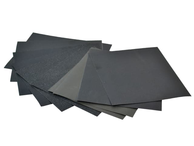 Cork Block Wet & Dry Sanding Sheets Assorted (Pack 10) FAIACBWDA