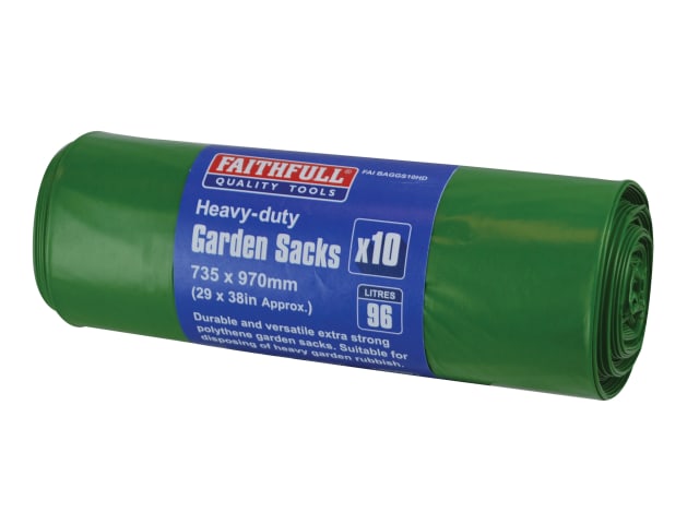 Heavy-Duty Strong Garden Sacks (Roll 10) FAIBAGGS10HD
