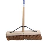 Broom Soft Coco 450mm (18in) + Handle & Stay FAIBRCOCO18H